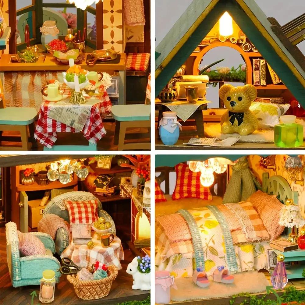 Wooden Dollhouse Kit with Forest Theme and Handmade Details by House Of Avana