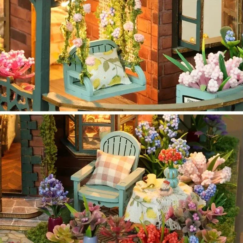 Wooden Dollhouse Kit with Forest Theme and Handmade Details by House Of Avana