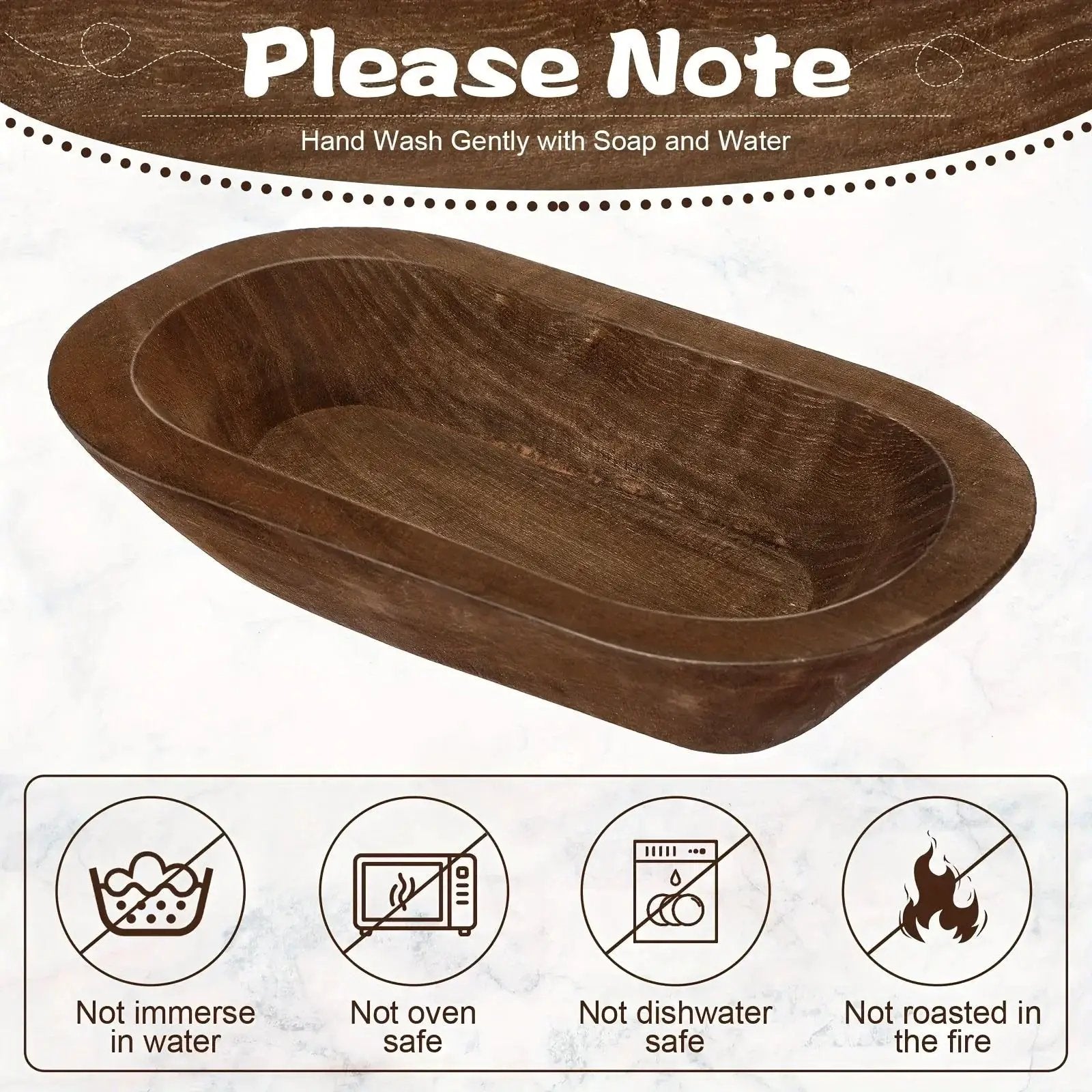 Wooden Dough Bowls 10 Pack Hand Carved Rustic Paulownia Wood for DIY Crafts and Farmhouse Decoration by House Of Avana