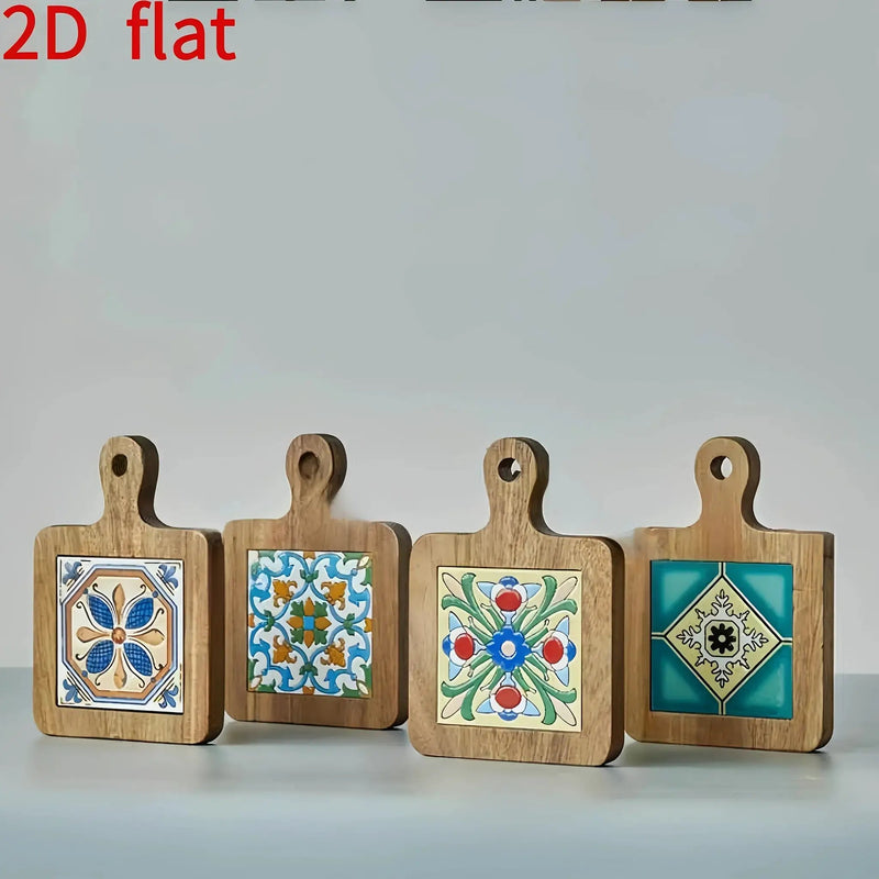 Wooden Heat-Resistant Pads - Floral Vintage by House Of Avana