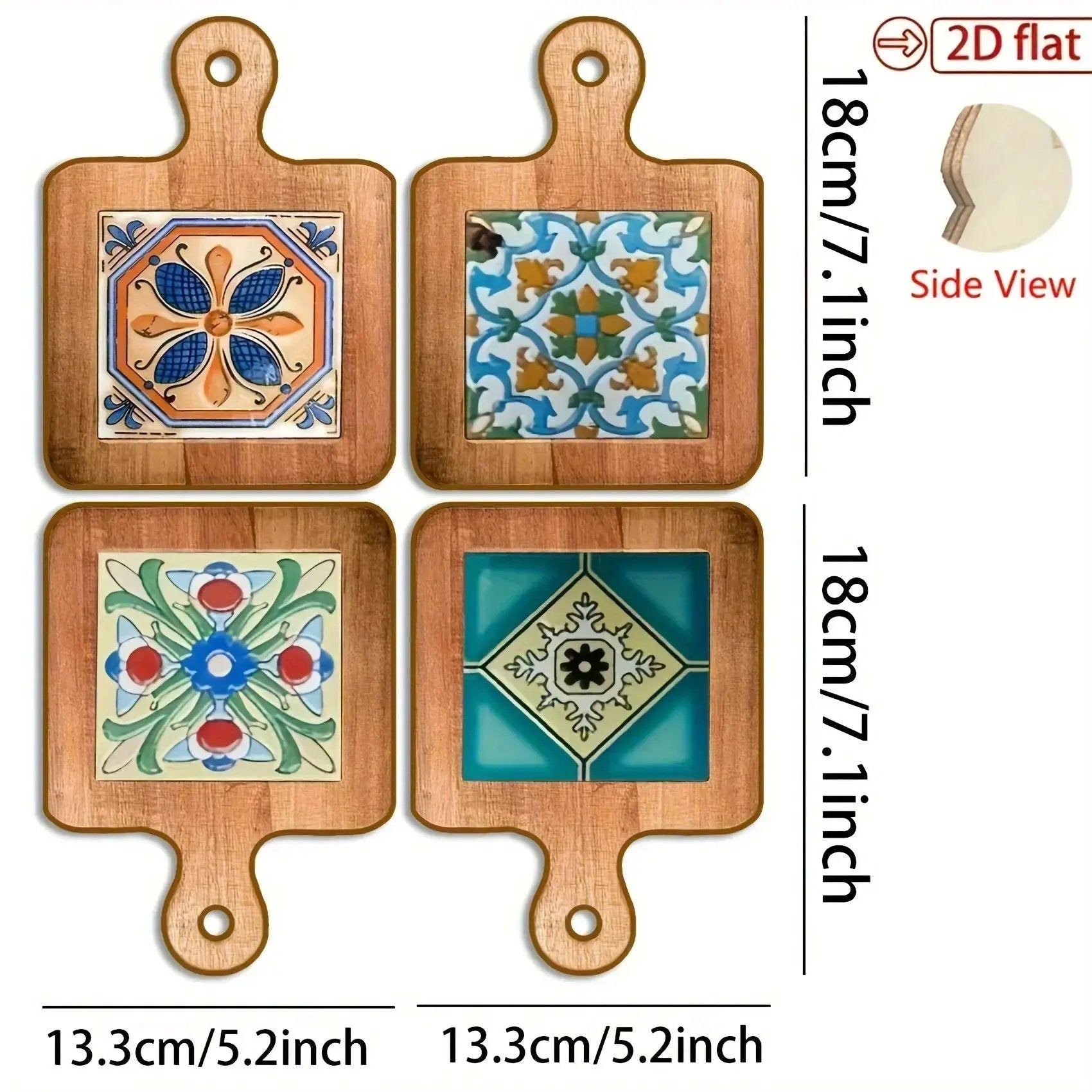 Wooden Heat-Resistant Pads - Floral Vintage by House Of Avana