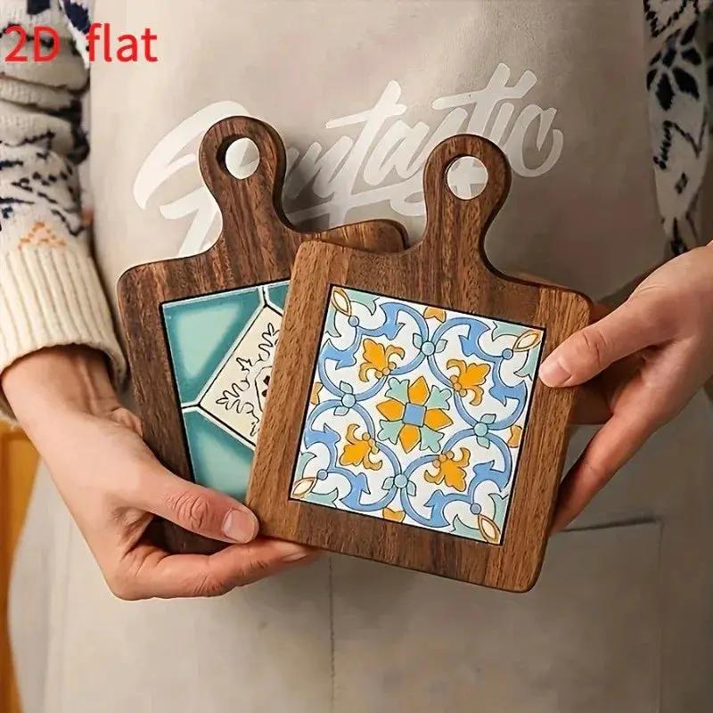 Wooden Heat-Resistant Pads - Floral Vintage by House Of Avana