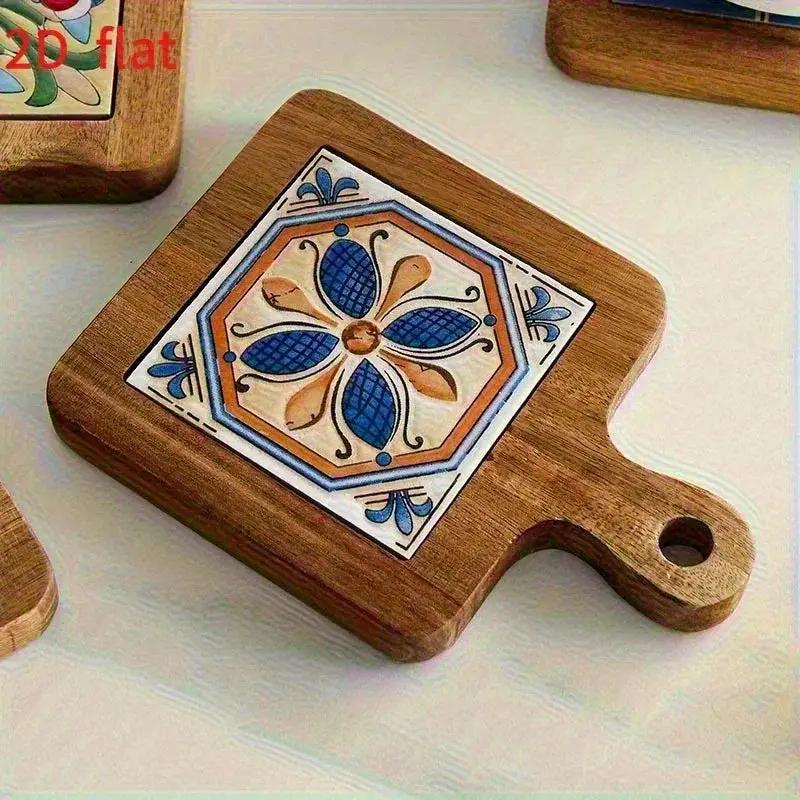 Wooden Heat-Resistant Pads - Floral Vintage by House Of Avana