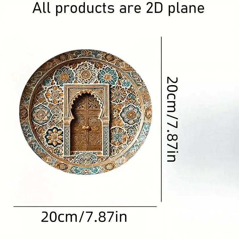 Wooden Moroccan Door Decor - Turquoise Arab Archway by House Of Avana
