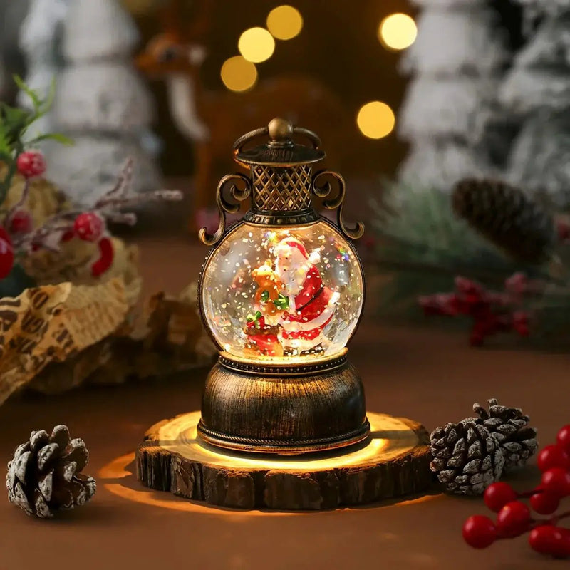 Wooden Music Box with Glowing Snowfall and USB Power by House Of Avana