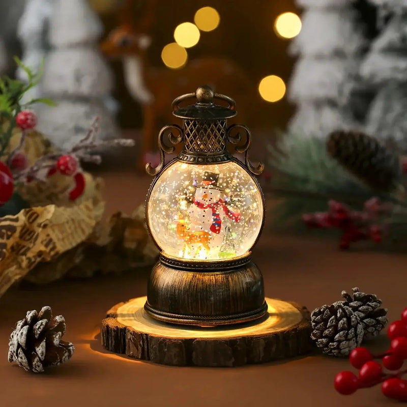 Wooden Music Box with Glowing Snowfall and USB Power by House Of Avana
