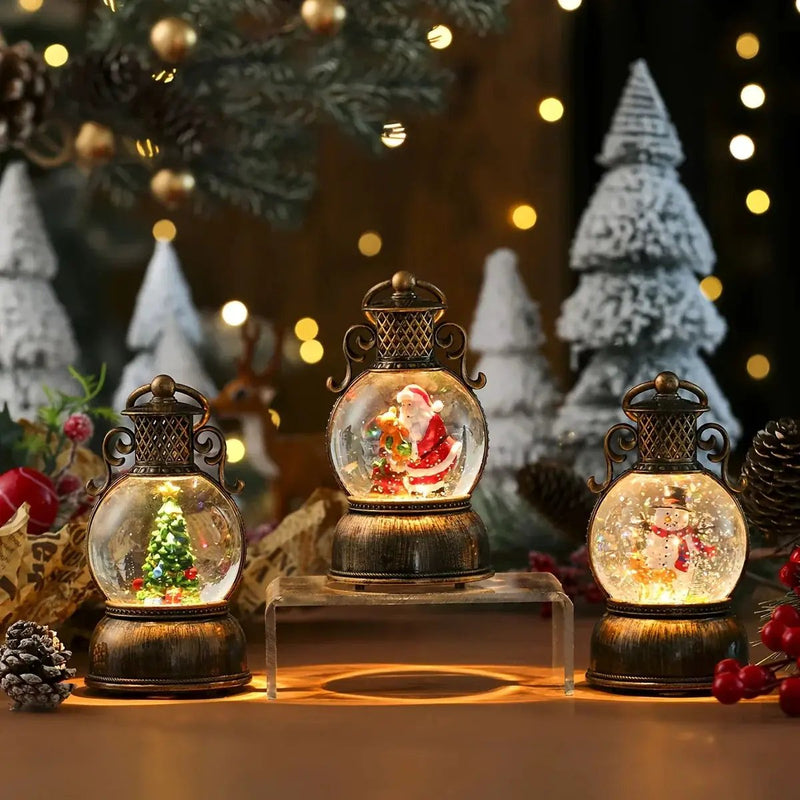 Wooden Music Box with Glowing Snowfall and USB Power by House Of Avana