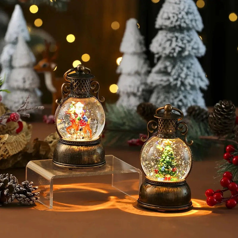 Wooden Music Box with Glowing Snowfall and USB Power by House Of Avana