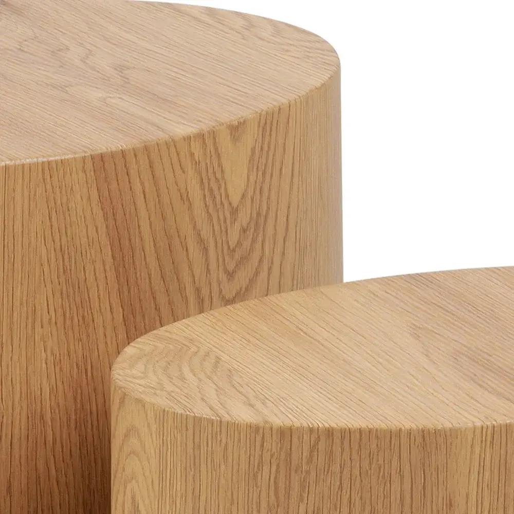 Wooden Oval Coffee Table Set with Multiple Colors by House Of Avana