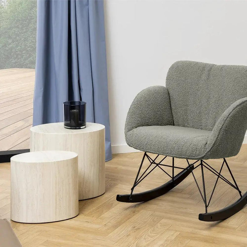 Wooden Oval Coffee Table Set with Multiple Colors by House Of Avana
