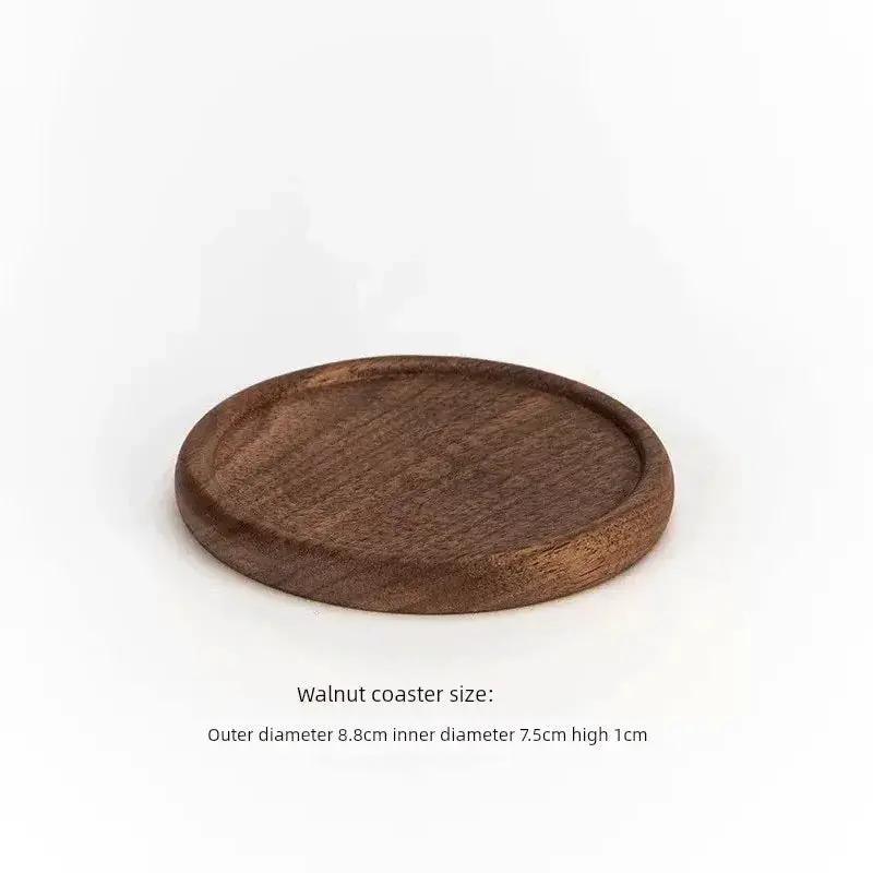 Wooden Round Tea Tray Serving Platter by House Of Avana