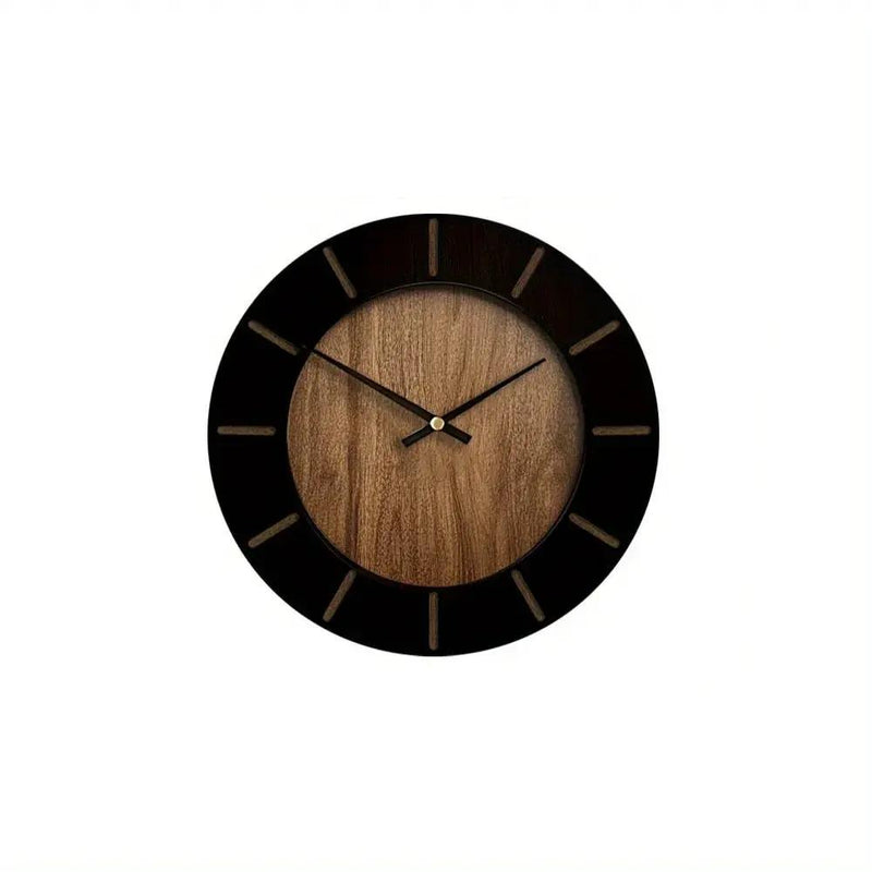 Wooden Silent Wall Clock with Vintage Design by House Of Avana