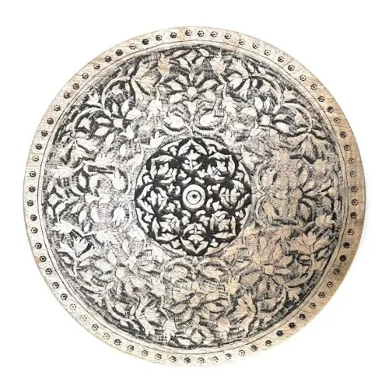Wooden Tray - Rustic Serving Circle by House Of Avana