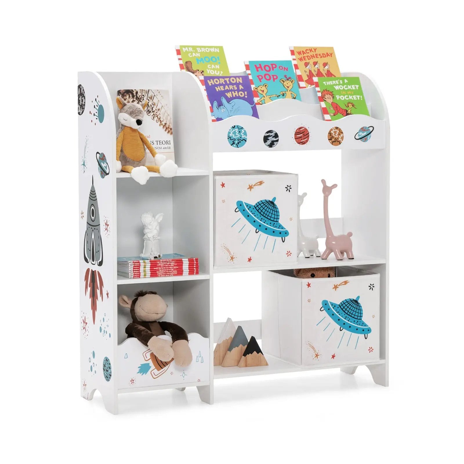 Kids Toy and Book Organizer Children with Storage Bins by DirectDeals
