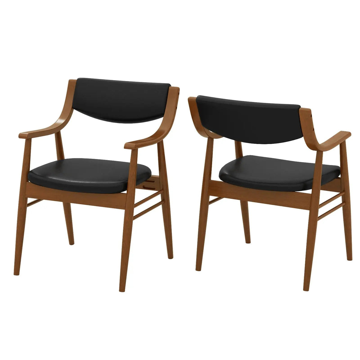 Wooden Dining Chair Set of 2 with Padded Seat and Back by DirectDeals