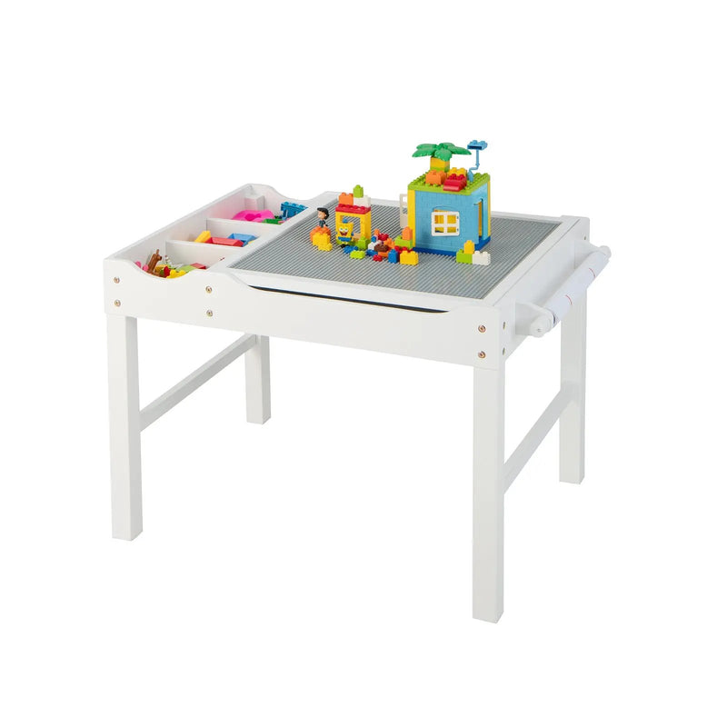 Wooden Kids Multi Activity Play Table with Storage Paper Roll by DirectDeals