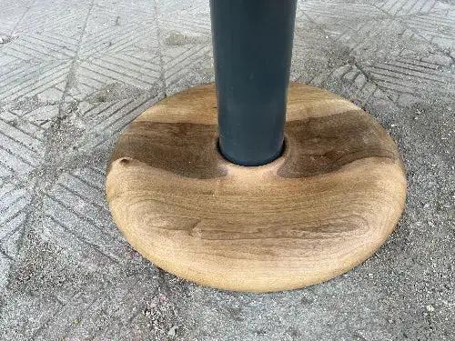 Custom Round Epoxy Resin Walnut Dining - Kitchen Table With Wood Base, photo 20 of 24
