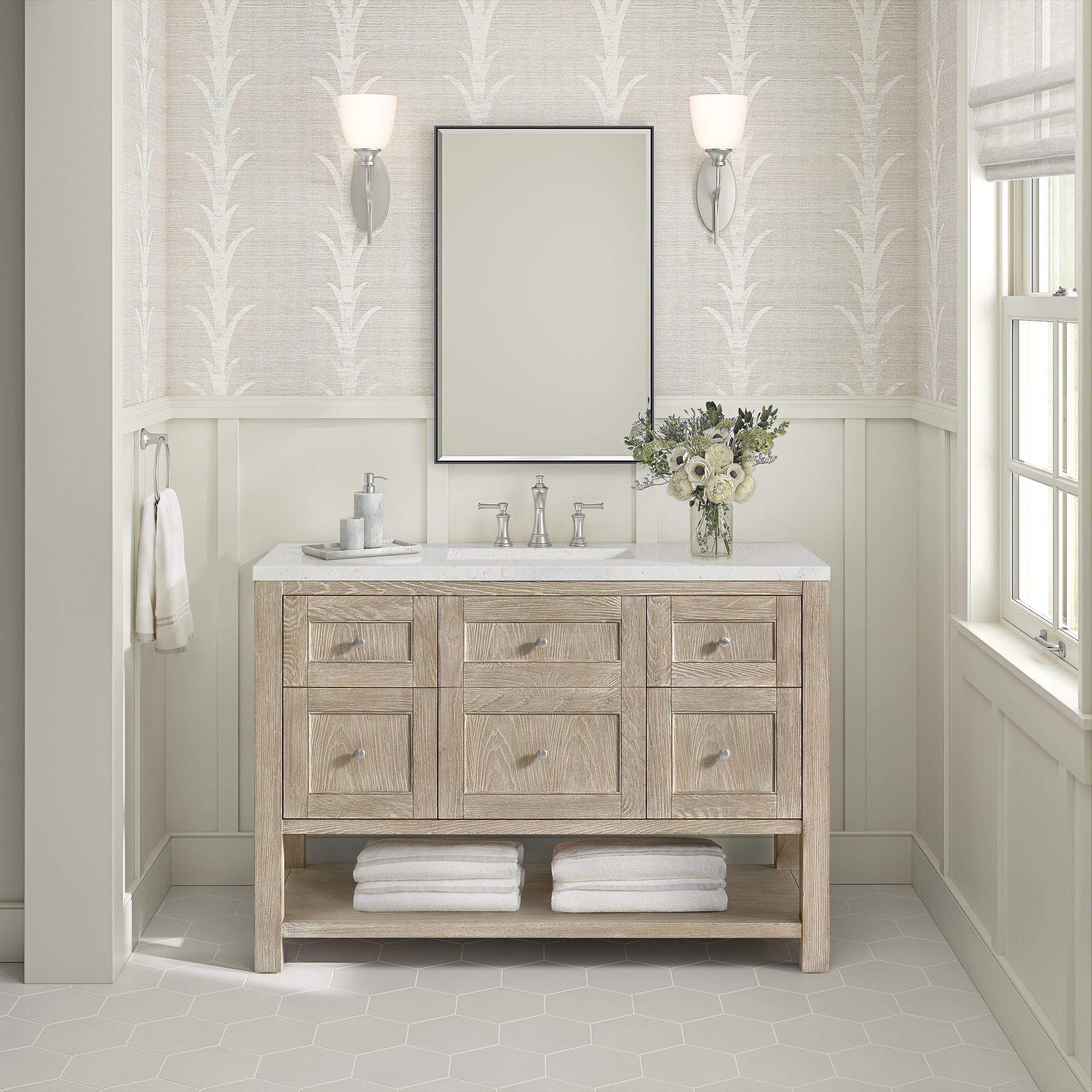 James Martin Breckenridge 48" Single Bathroom Vanity, Whitewashed Oak, view 26