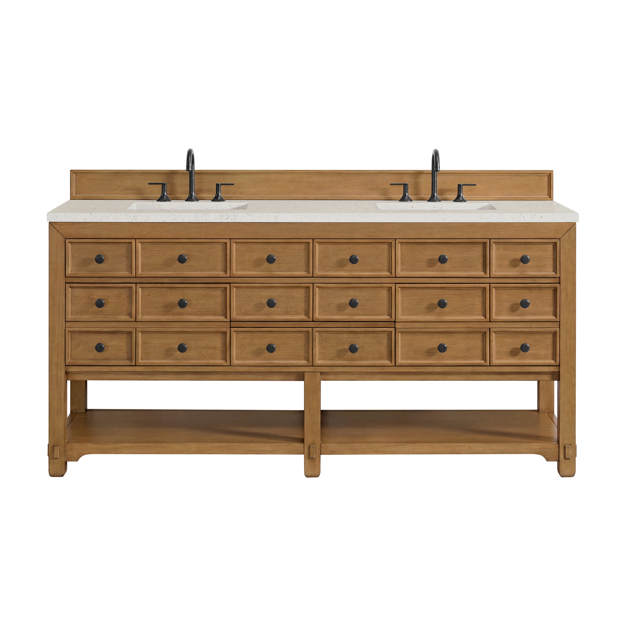 James Martin Malibu 72" Double Bathroom Vanity, Amber Birch, view 32