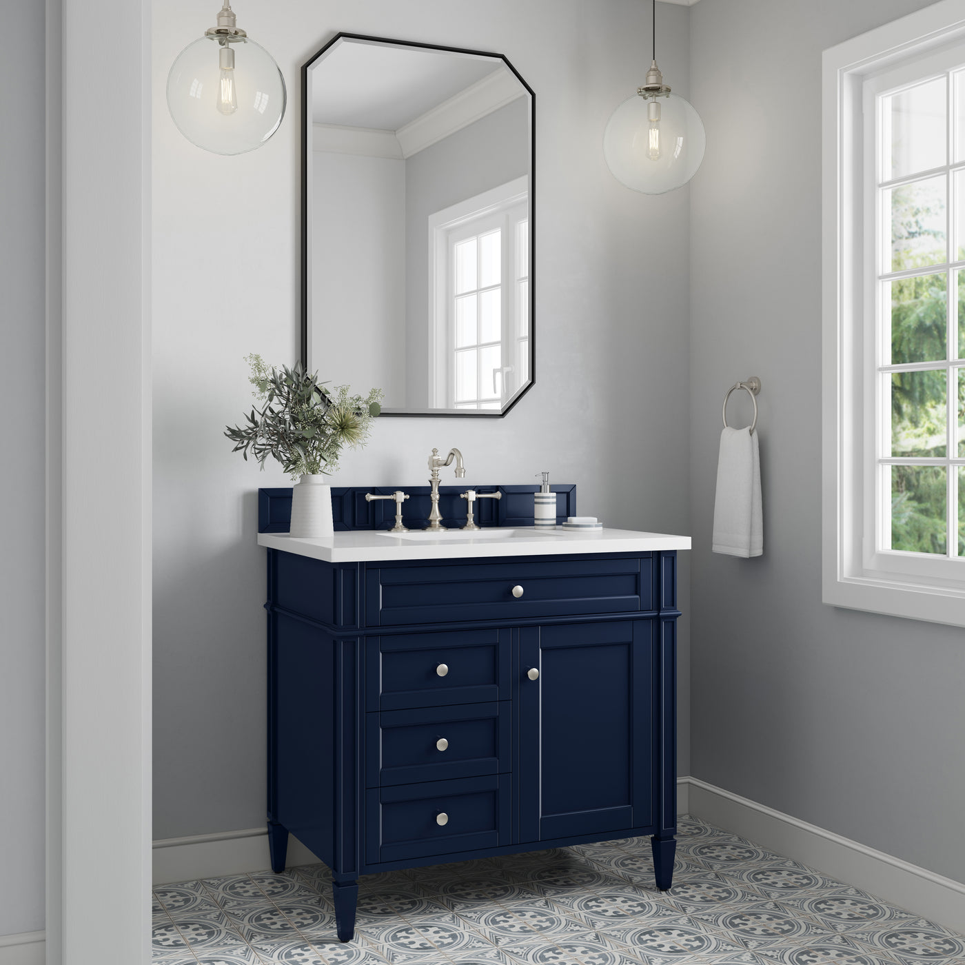 James Martin Brittany 36" Single Bathroom Vanity, Victory Blue, view 15