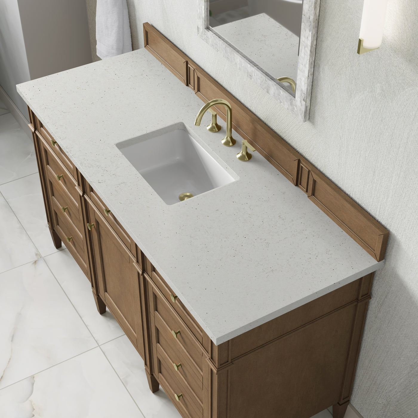 James Martin Brittany 60" Single Bathroom Vanity, Pecan, view 31