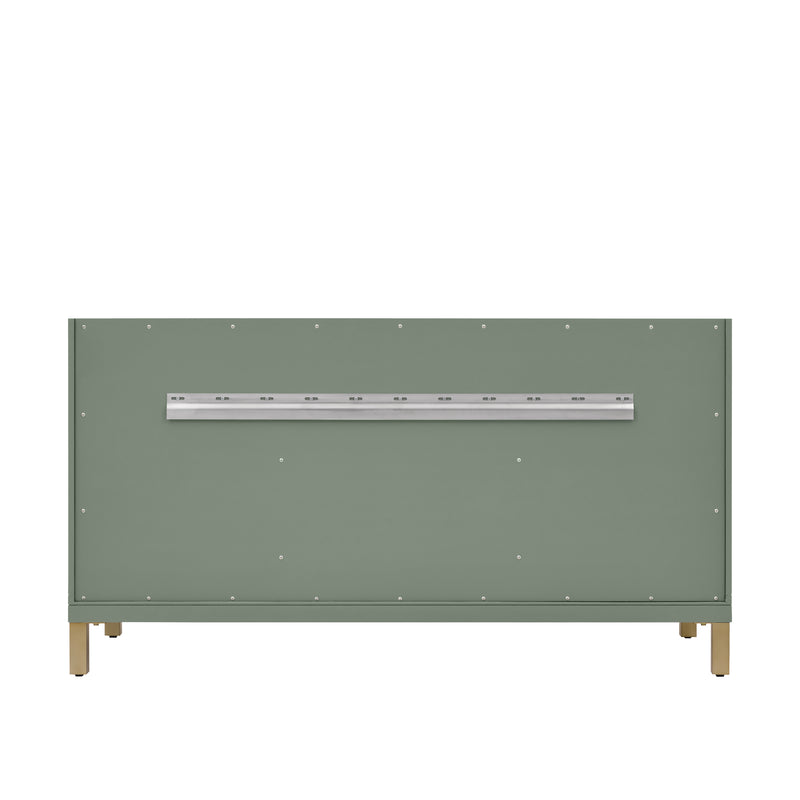 James Martin Chicago 60" Double Vanity Cabinet, Smokey Celadon, view 8