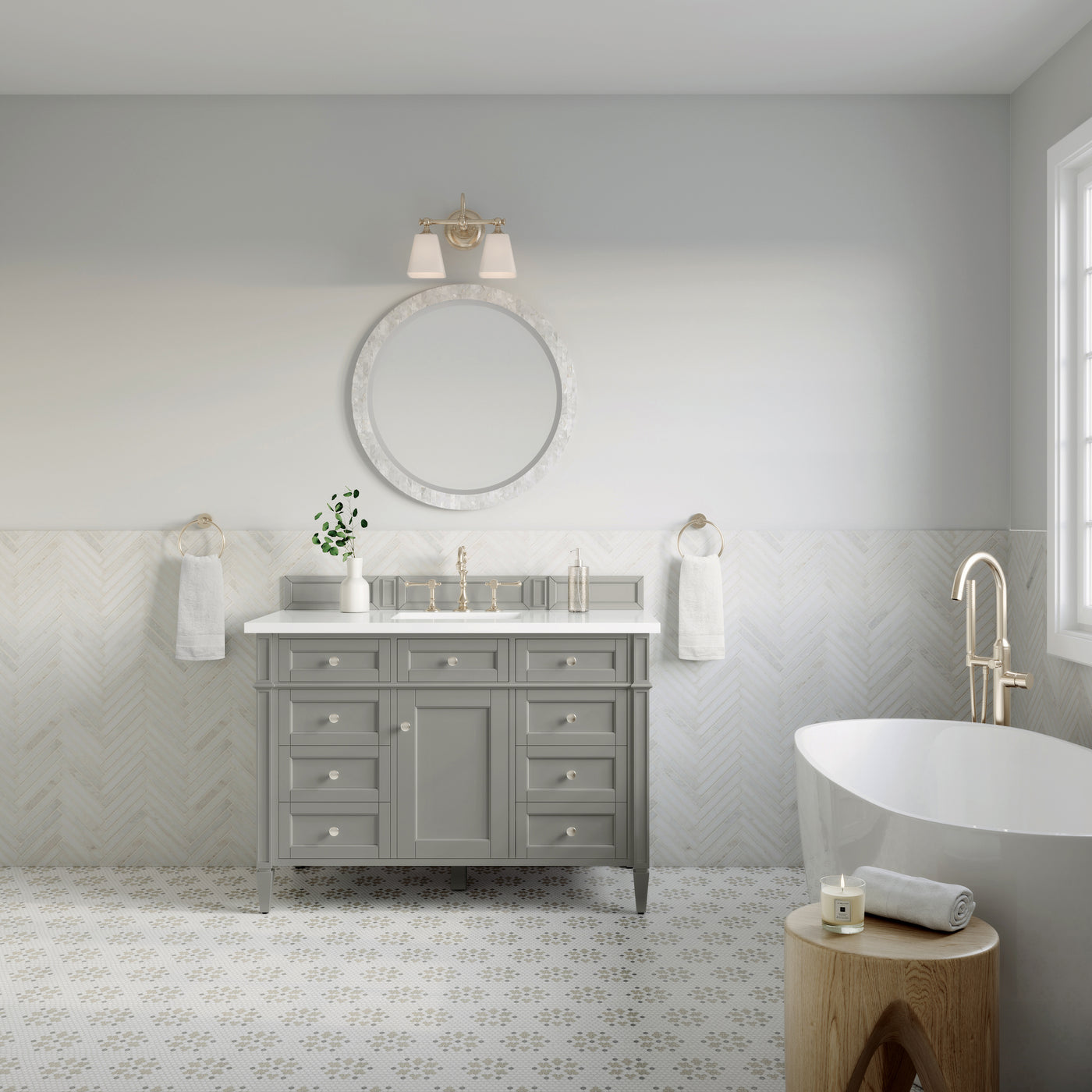James Martin Brittany 48" Single Bathroom Vanity, Urban Gray, view 33