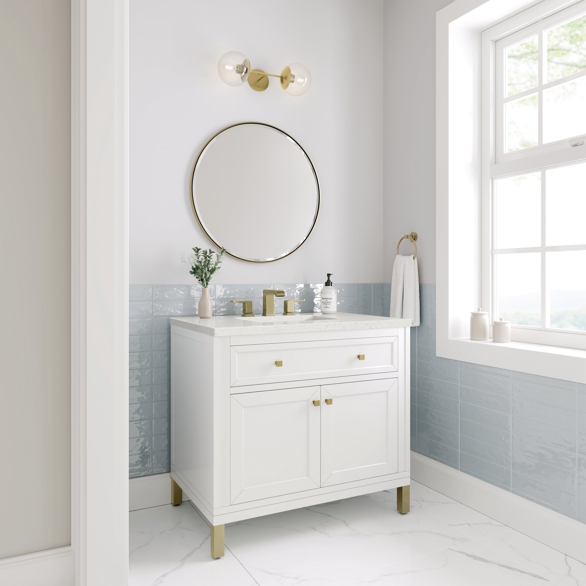 James Martin Chicago 36" Single Bathroom Vanity, Glossy White, view 31