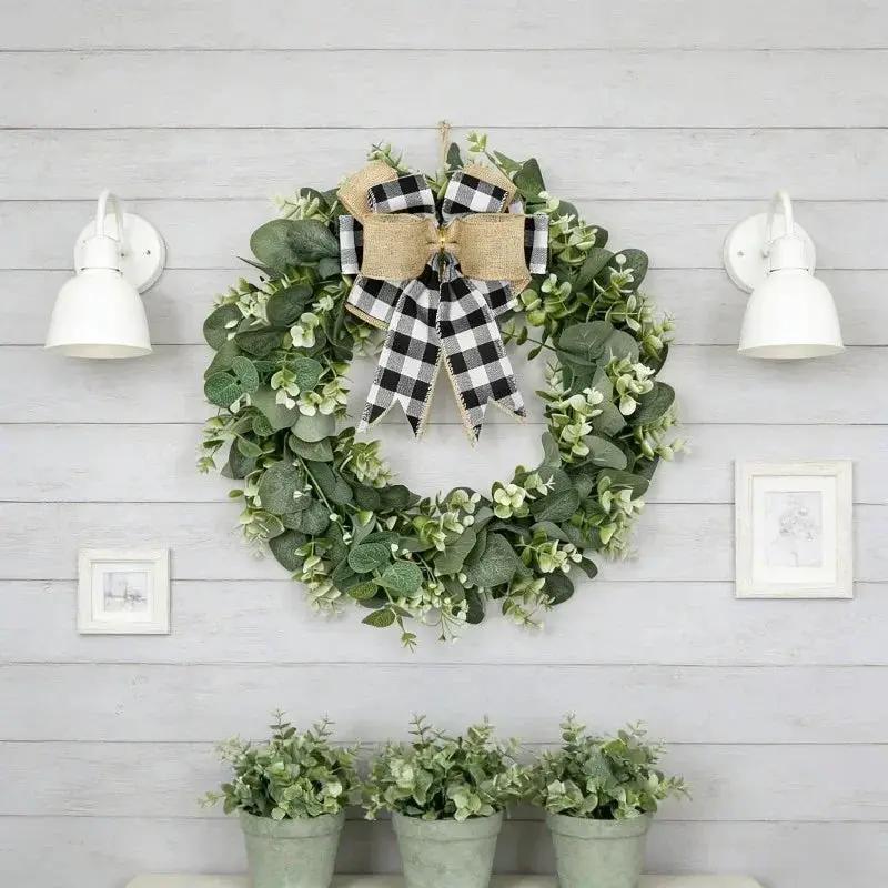 Wreath - Fresh Eucalyptus Green Artificial by House Of Avana