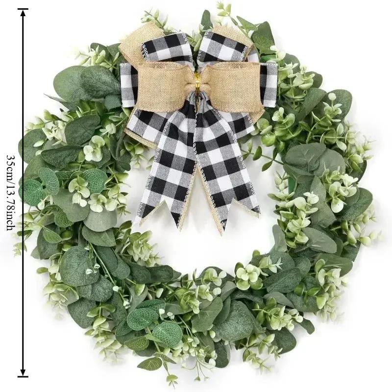 Wreath - Fresh Eucalyptus Green Artificial by House Of Avana