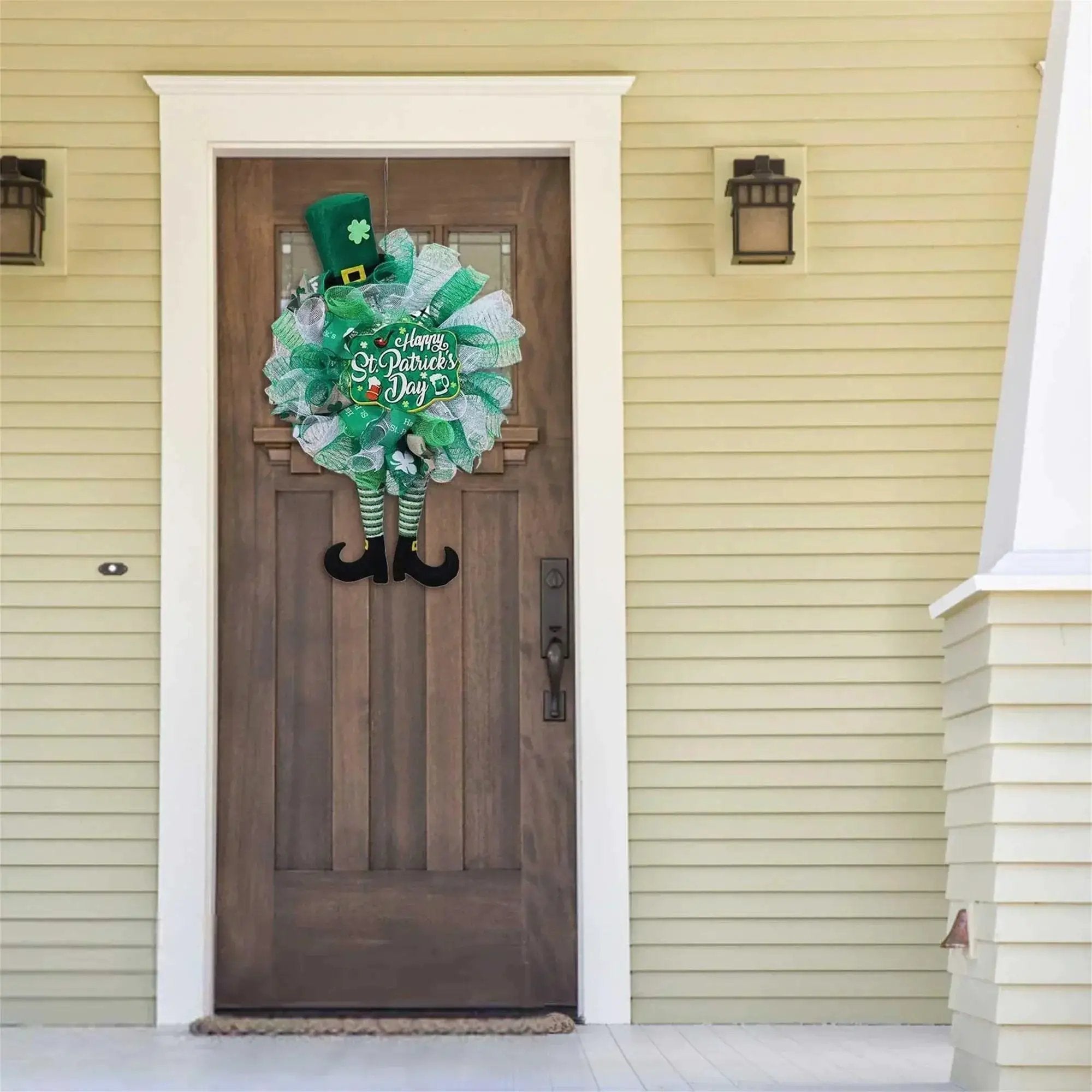 Wreath - Irish Green Mesh Ribbon by House Of Avana