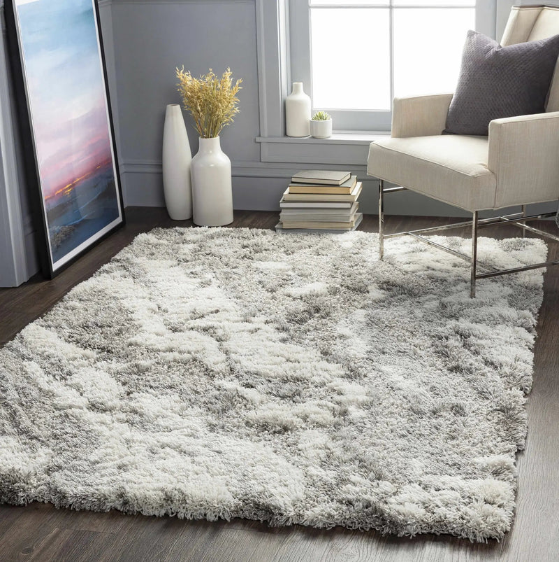 Ashtucna Gray Cloudy Shag Rug by Boutique Rugs