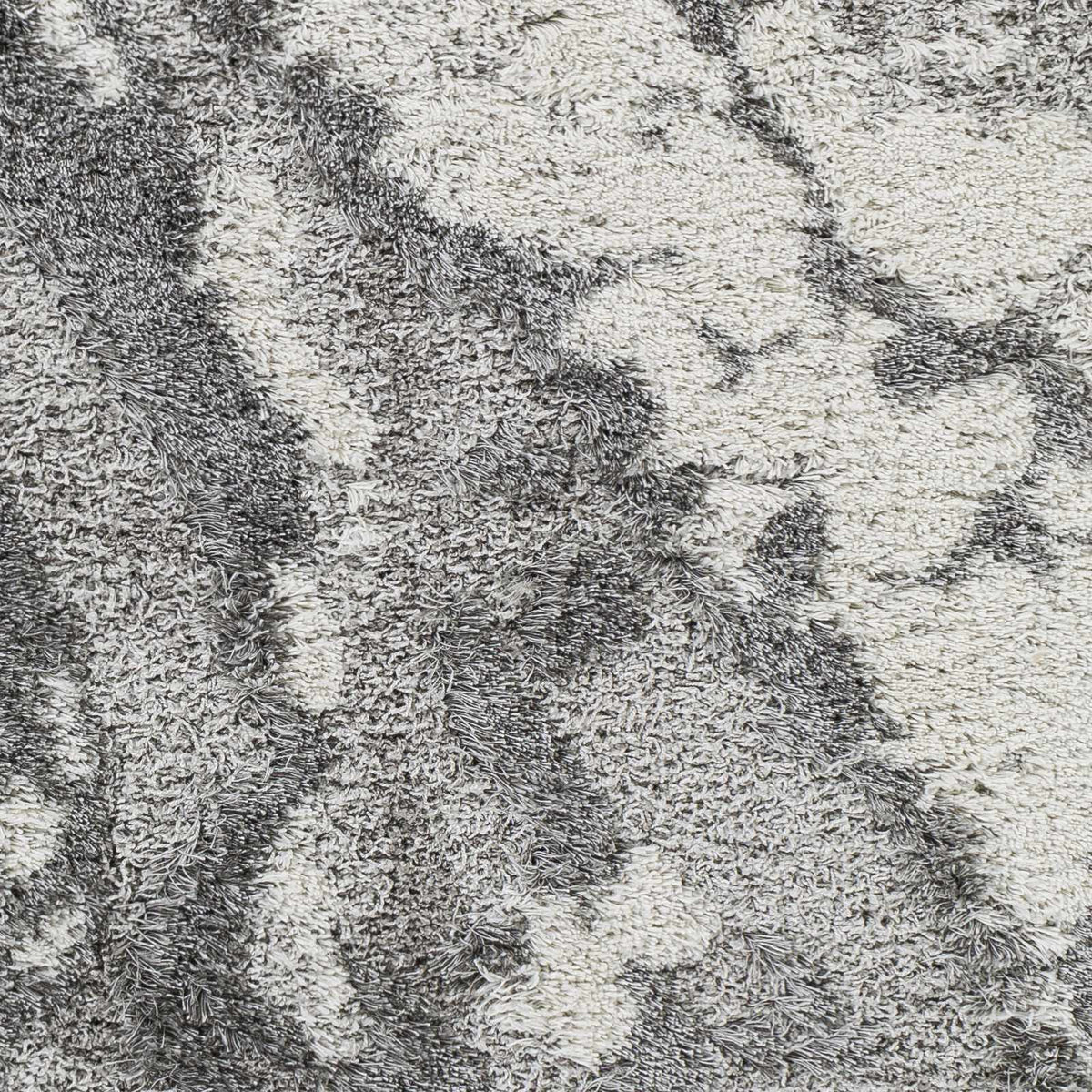 Ashtucna Gray Cloudy Shag Rug, sample swatch