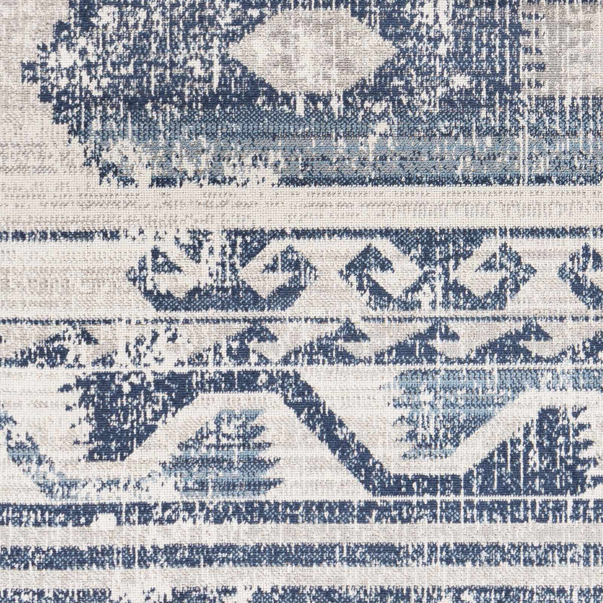 Westmount Denim Aztec Outdoor Area Rug, sample swatch