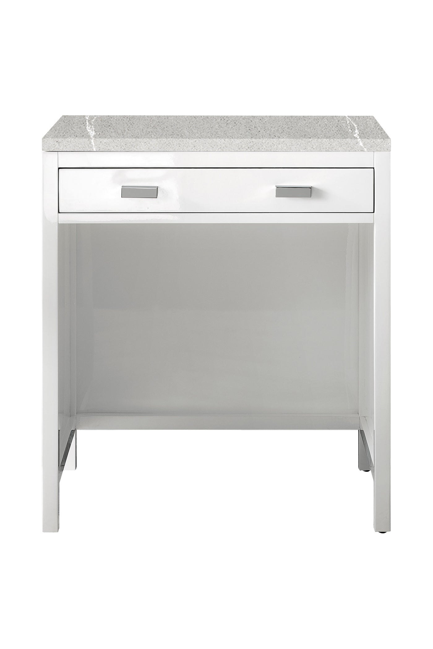 James Martin Addison 30" Countertop Unit, Glossy White with Eternal Serena countertop