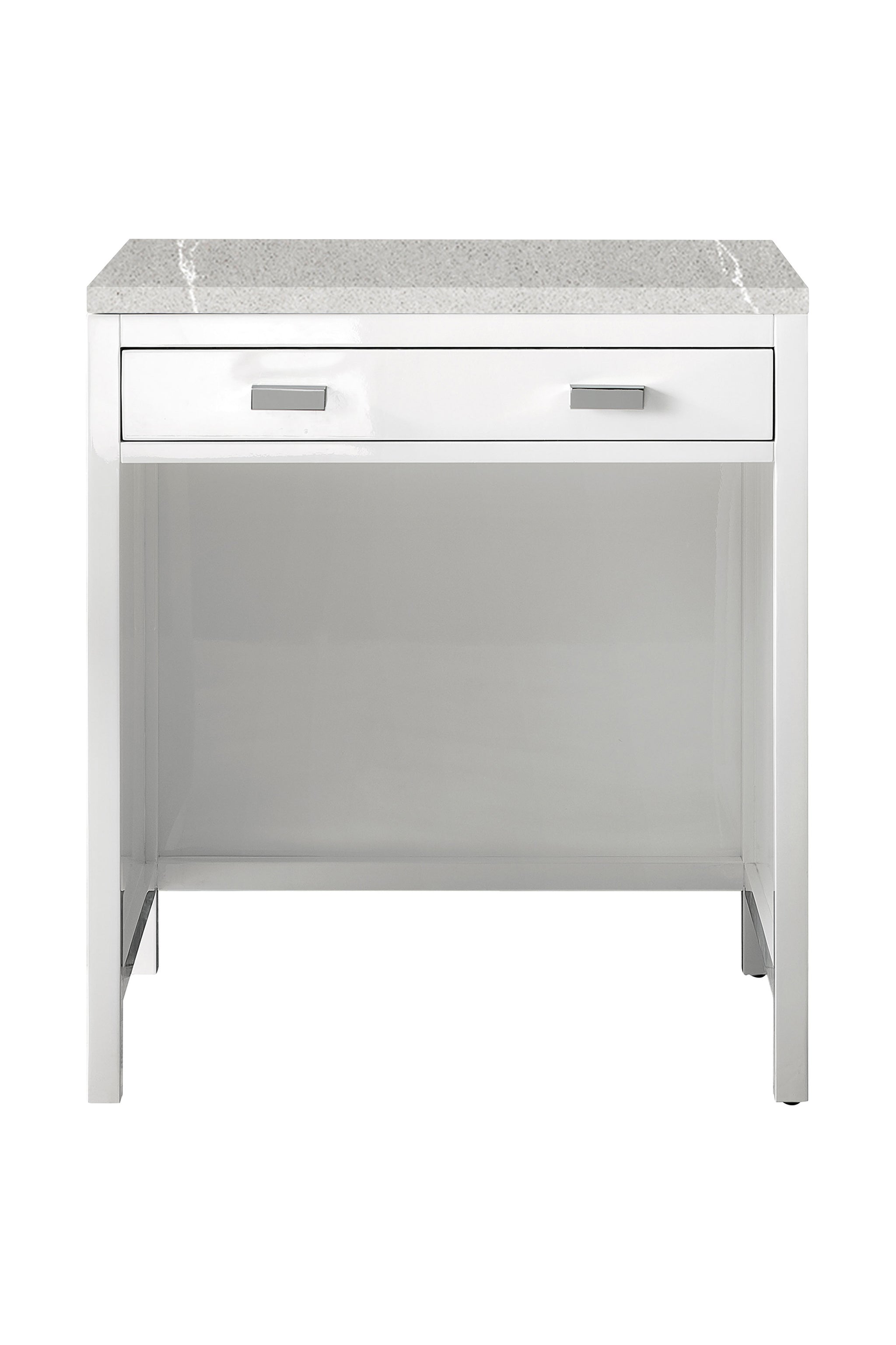 James Martin Addison 30" Countertop Unit, Glossy White with Eternal Serena countertop
