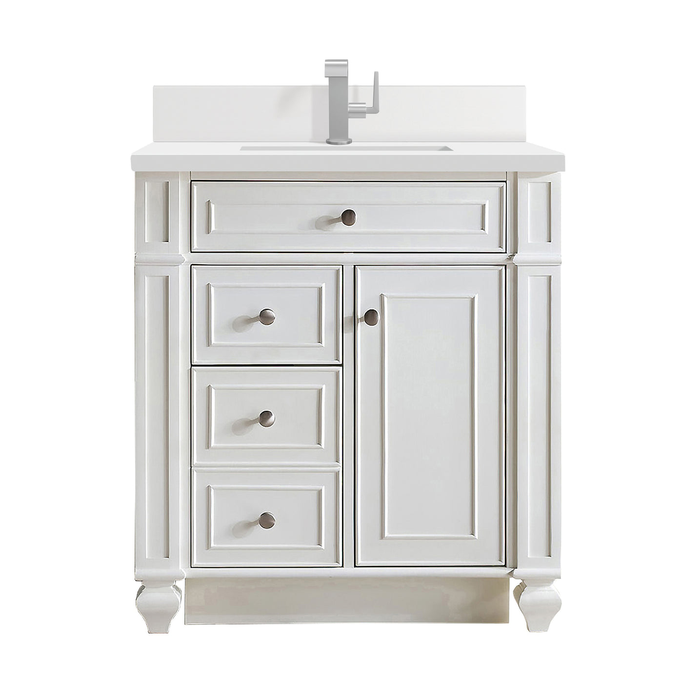 James Martin Bristol 30" Single Bathroom Vanity, Bright White, view 26