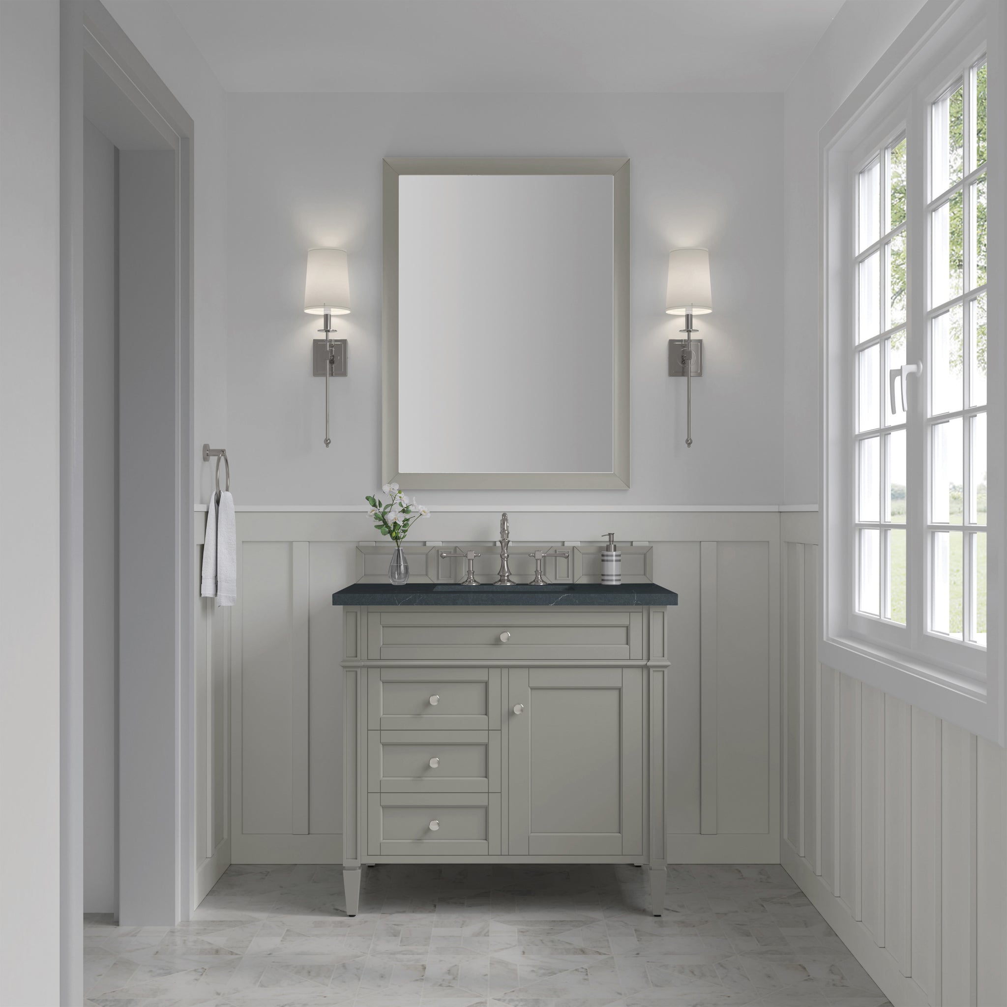 James Martin Brittany 36" Single Bathroom Vanity, Urban Gray, view 26