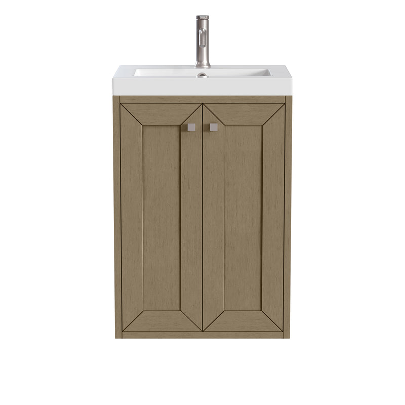 James Martin Chianti 20" Floating Single Bathroom Vanity, Walnut Whisper