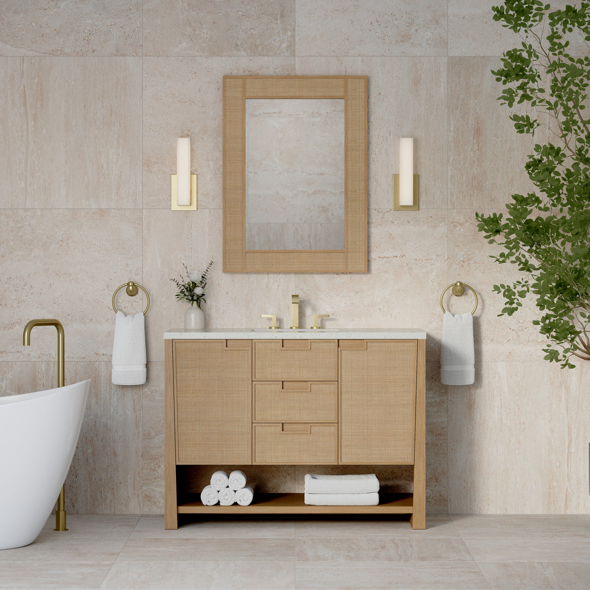 James Martin Solene 48" Single Bathroom Vanity, Seaside Oak, view 22