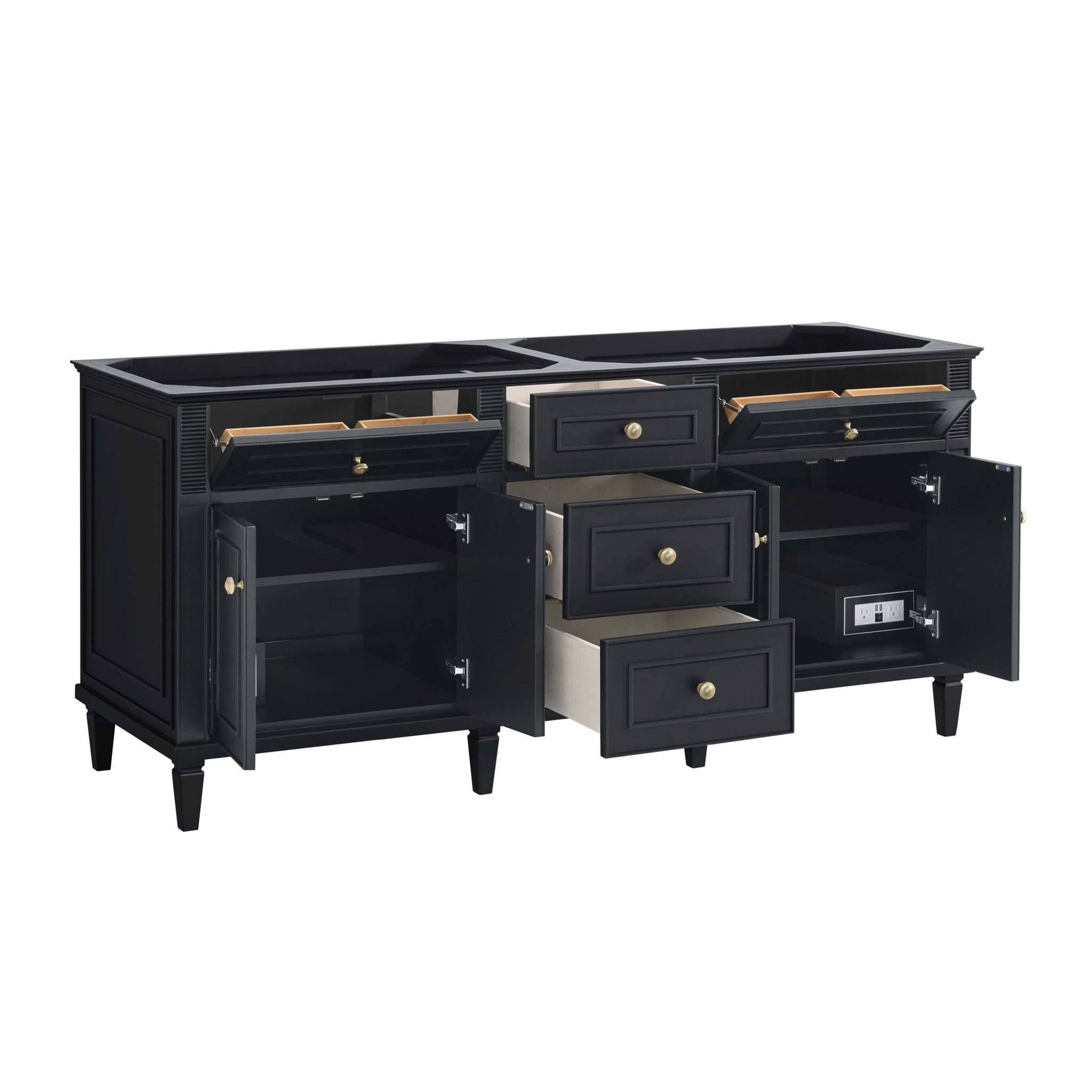 James Martin Lorelai 72" Double Bathroom Vanity, Black Onyx, view 37