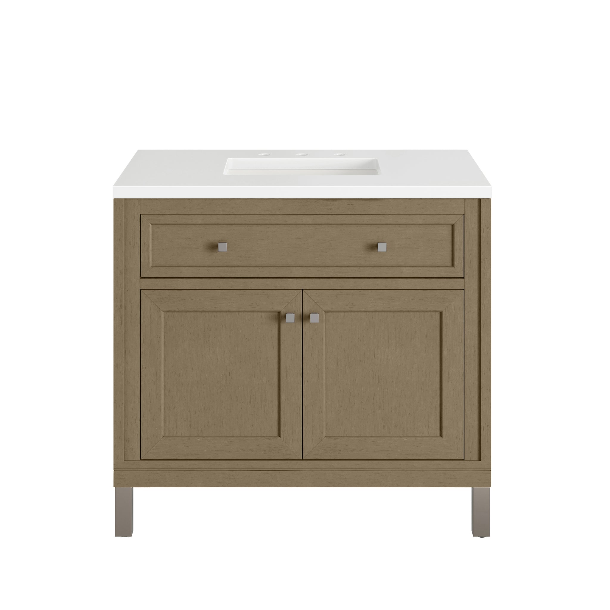 James Martin Chicago 36" Single Bathroom Vanity, Walnut Whisper, view 34
