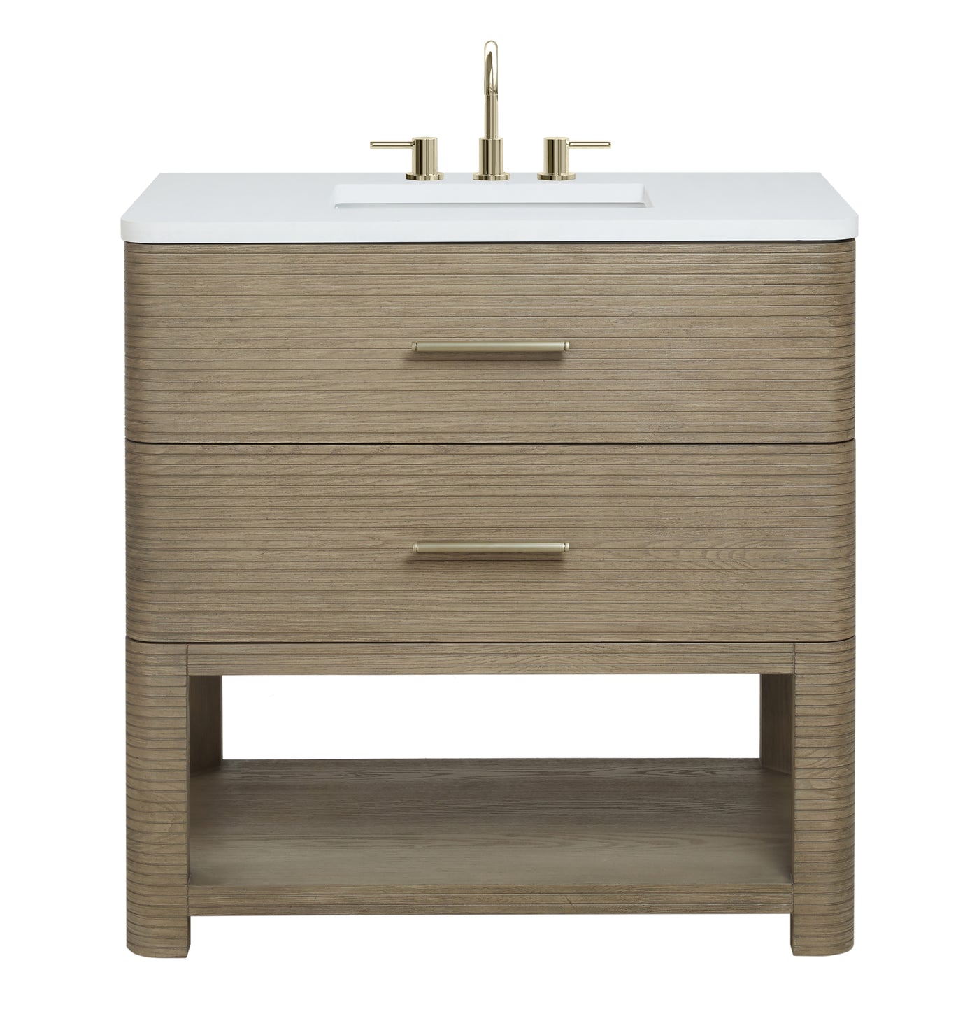 James Martin Lucian 36" Single Bathroom Vanity, Pebble Oak, view 29
