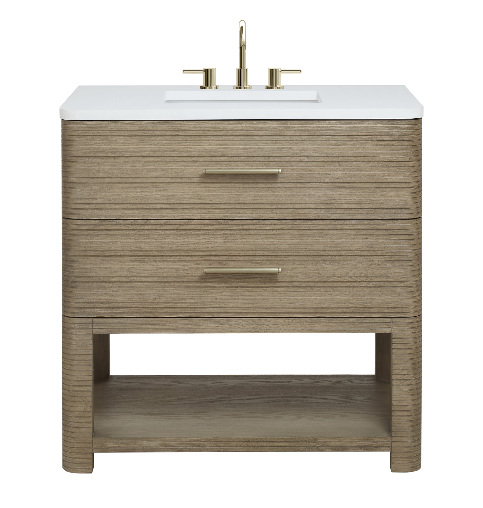 James Martin Lucian 36" Single Bathroom Vanity, Pebble Oak, view 29