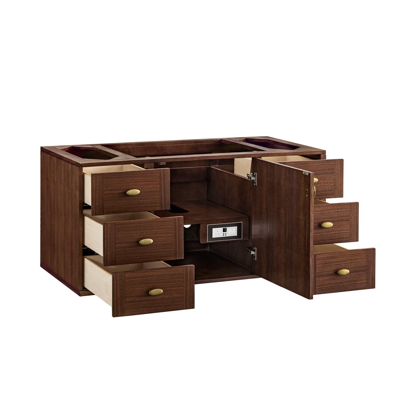 James Martin Amberly 48" Dual Mount Single Bathroom Vanity, Mid-Century Walnut, view 23