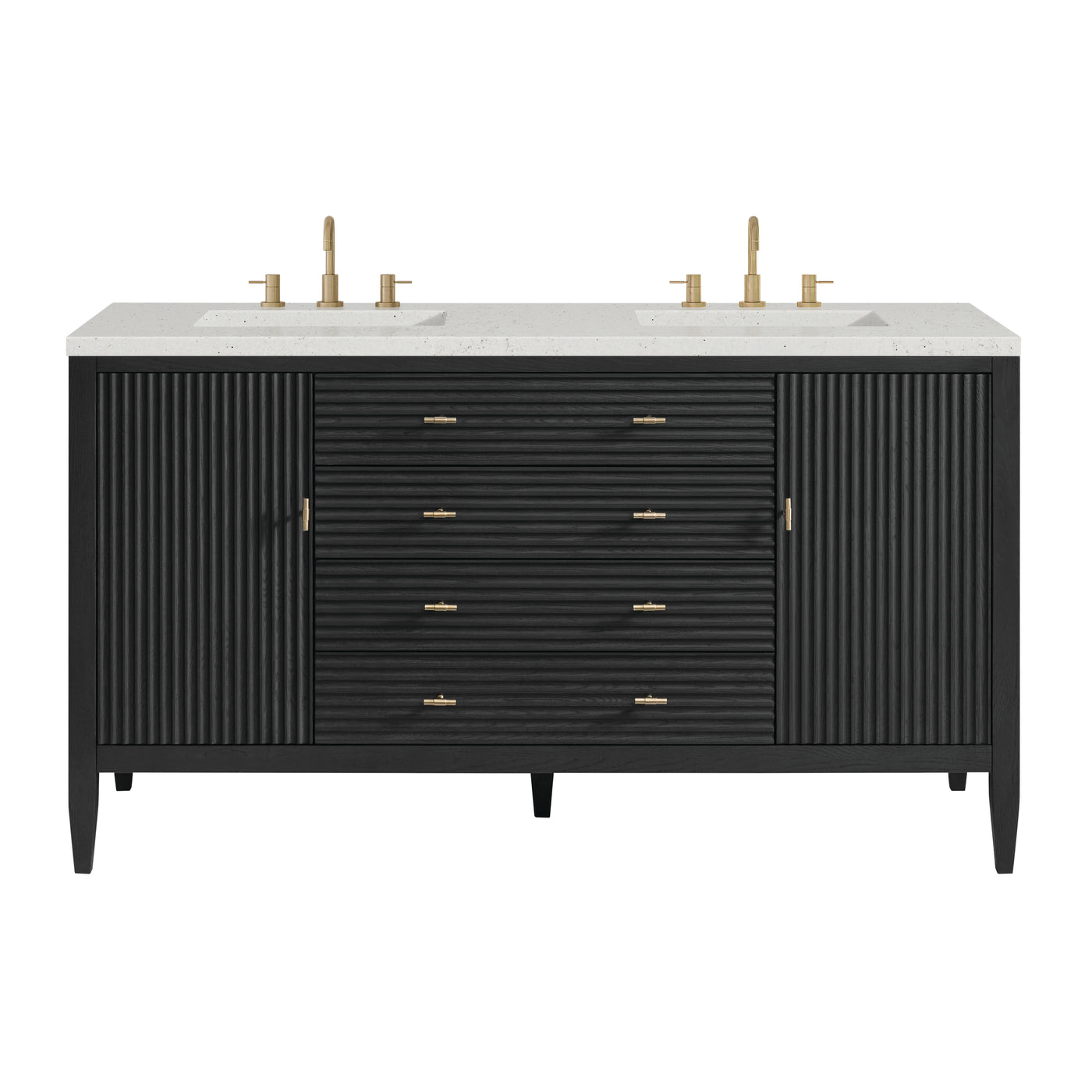 James Martin Myrrin 60" Double Bathroom Vanity, Carbon Oak, view 35