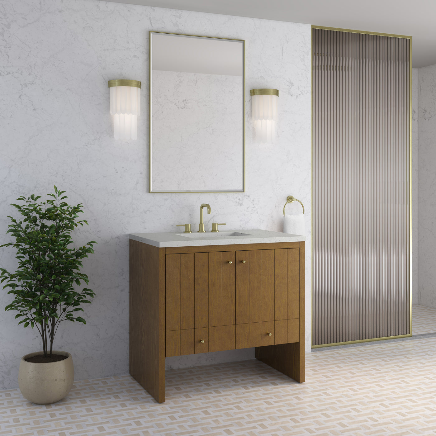 James Martin Hudson 36" Single Bathroom Vanity, Honey Oak, view 26