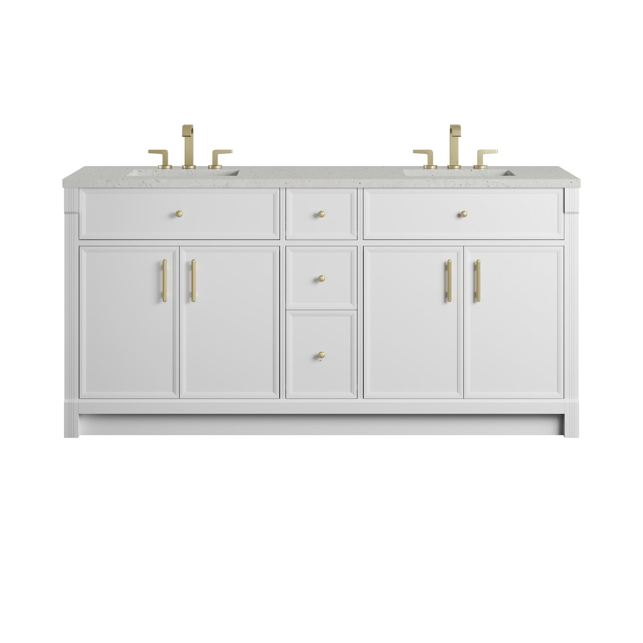 James Martin Bellshire 72" Double Bathroom Vanity, Bright White, view 27