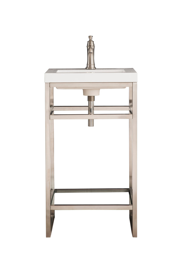 James Martin Boston 20" Single Console Vanity, Brushed Nickel