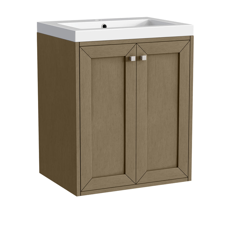 James Martin Chianti 24" Floating Single Bathroom Vanity, Walnut Whisper, view 13
